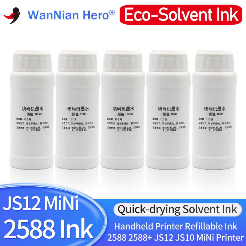 Solvent Printer Ink - Tinta recargable de 100ML compatible con