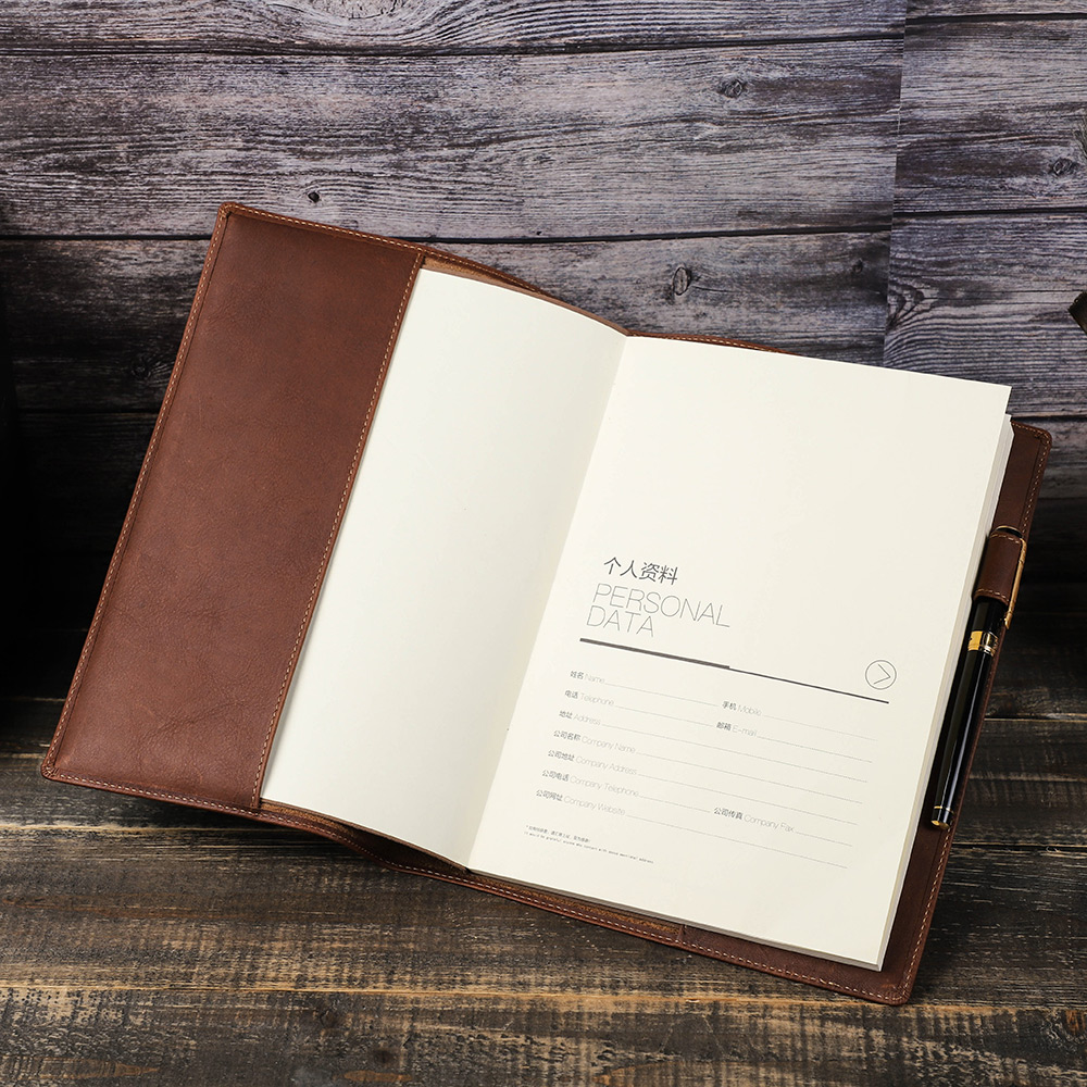 Commercial Printing Books - Funda protectora Retro de cuero genuino
